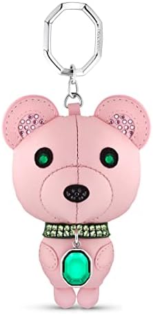 Swarovski Chaveiro Icons Bear, rosa, cristais multicoloridos, aço
