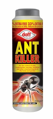 Doff Ant Killer 300g + 33% Extra Free | Dusting Powder | Ready-to-Use Formula for Ants, Woodlice, Cockroaches & More | Indoor & Outdoor Use | Long-Lasting Protection Up to 3 Months