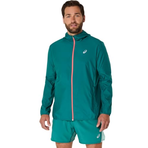 ASICS Men's SILVER JACKET Running Apparel, L, RAINY LAKE