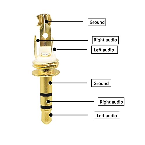 Repuesto Plug TRS Macho 3.5mm 3 polos con resorte 2 unidades miniatura 3