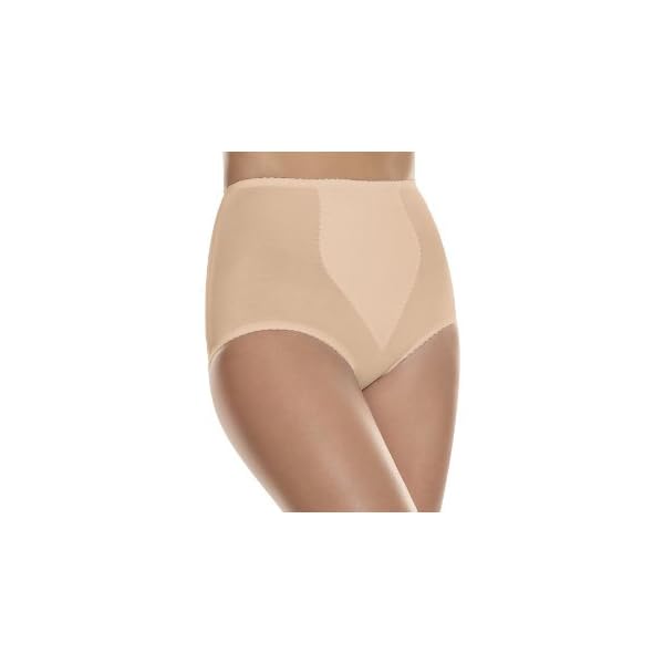 Hanes-Womens-H091 Hanes Shapewear Women's Light Control 2 Pack Tummy Control Brief, Beige/Beige,