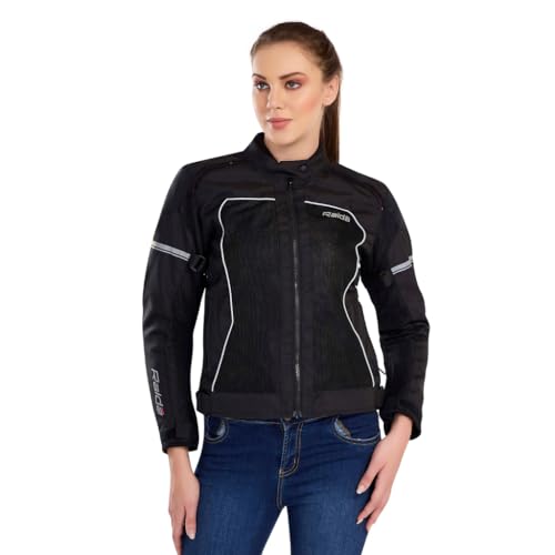 Image of Raida Empress Women's Riding Jacket | Level 2 CE Armour | Sleek, Feminine Fit | Lightweight & Protective | Made for Lady Riders | Ride in Style with Full Protection (XL, Black)