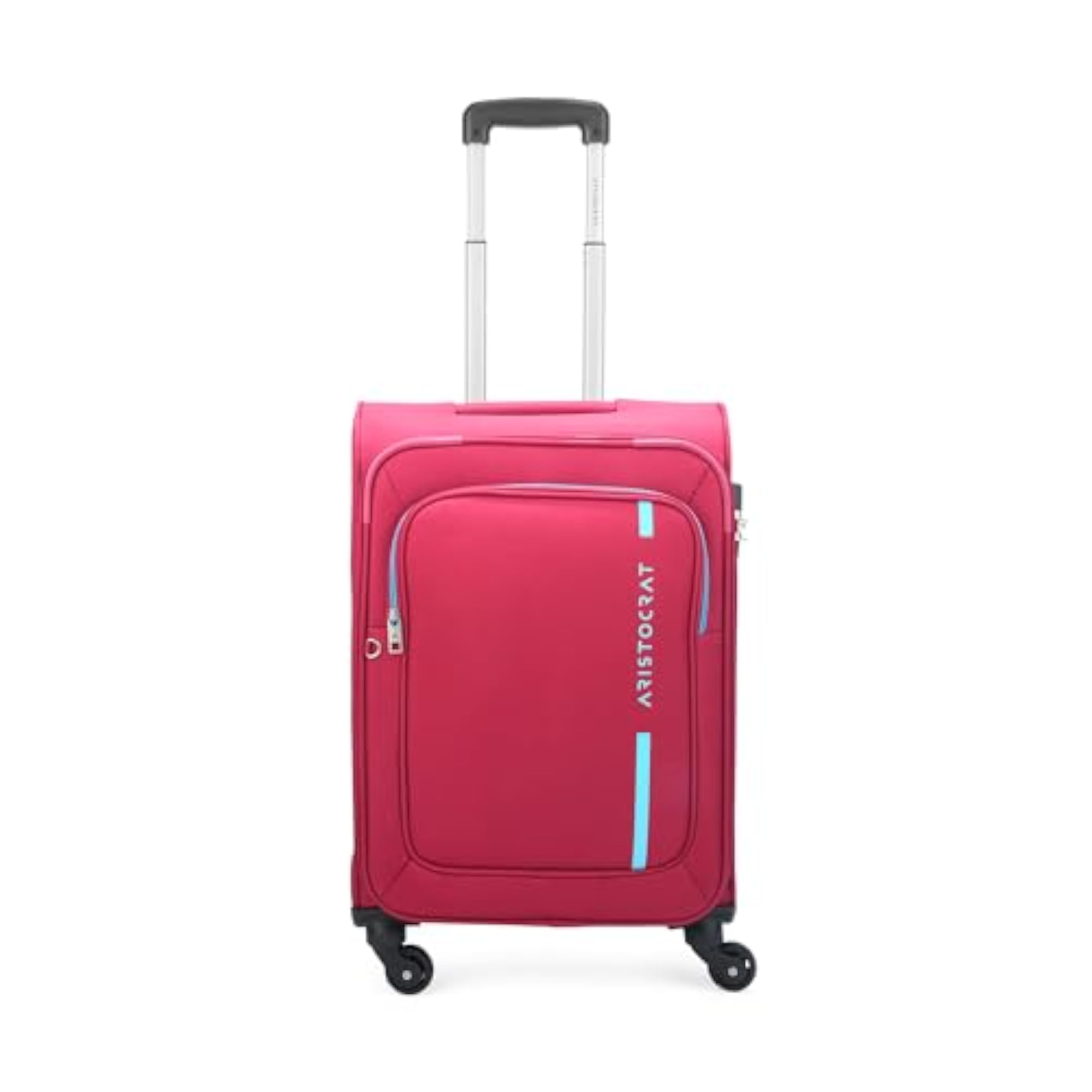 Polyester Dasher Hybrid Spinner Suitcase 4W STR 59 RED