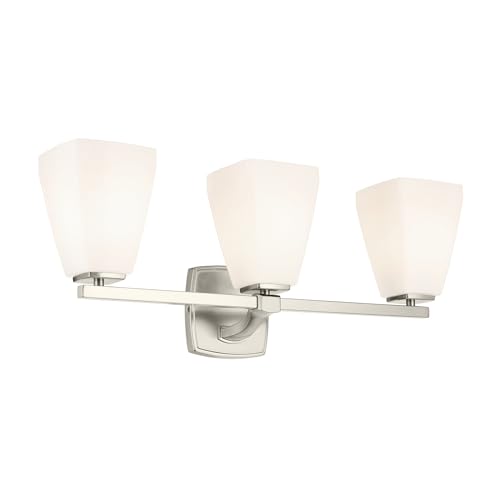 Kichler Marant 3-Light Bathroom Vanity Light, Brushed Nickel