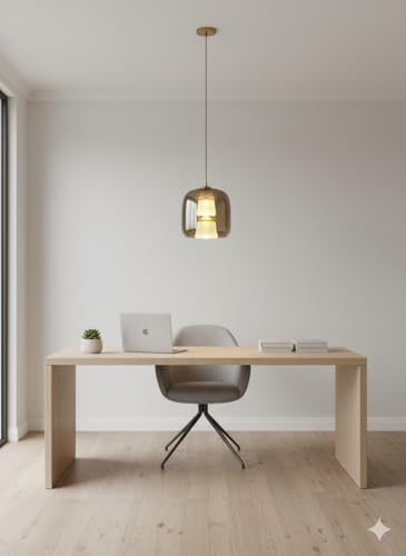 Image of Modern Pendant Hanging Light for Ceiling | Glass Hanging Lamp for Dining Room, Kitchen, Living Room | Stylish Ceiling Light Fixture | E27 Holder | Home Decor Lighting | (Luxe Drop)