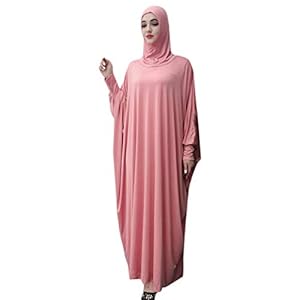 Moslim vrouwen effen kleur hoeden moskee vleermuismouwen met capuchon jurk cardigan ramadan jurk gebedsjurk mode moslim