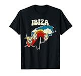 ¡Dítelo! ¡Y hazlo fuerte y orgulloso! Este diseño de Ibiza grita amor, paz y libertad. Un poco como un letrero de paz hippie teñido anudado lo haría. Fabuloso diseño retro de los años 70, que muestra el mapa de la Isla Española con una carretera vintage y paisaje arco iris. Whow!