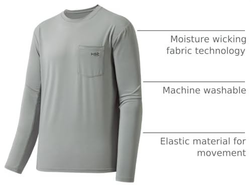 Image of BASSDASH Men's UPF 50+ Performance Long Sleeve T-Shirt UV Sun Protection Fishing Hiking Sports Shirts