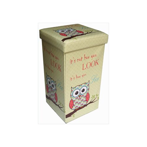 Pouf contenitore bambini e adulti 33x60x33 cm Scatole portaoggetti richiudibili con coperchio Pouf quadrato con decorazioni