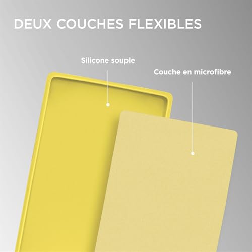 Coque silicone pour iPhone 11 Pro Oneflow jaune mat avec protection antichoc double couche
