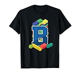 Letter B Master Builder Alphabet Last Name Building Blocks T-Shirt