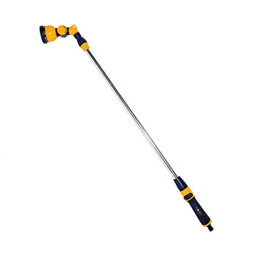 Premmium Garden Telescoping Long Rod Spray Gun, with Two Connectors, 180° Adjustment of The Gun Head, 7 Kinds of Water Pattern, for Garden Watering