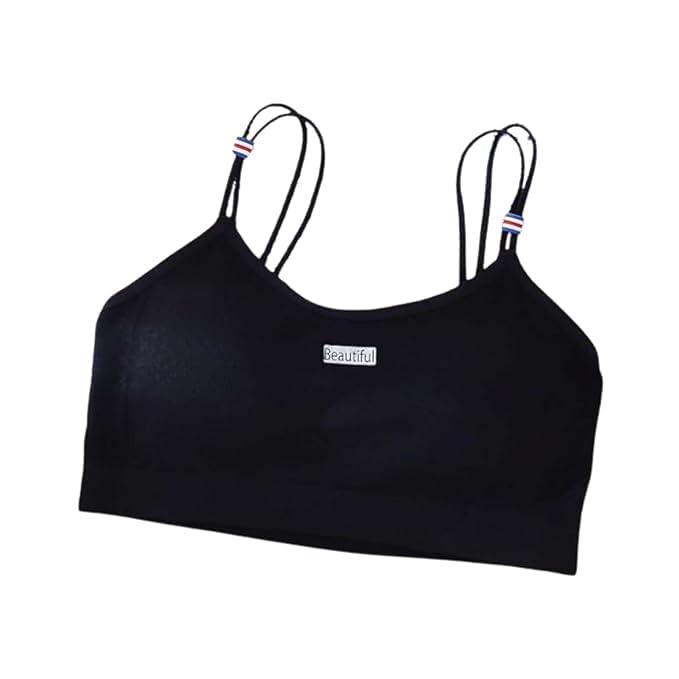 NIYU Enterprise Cotton Blend Double Strap Sports Bra for Women | Solid Stretchable Wireless Non-Padded Bra for Everyday Use Soft Support Gym-picture-51