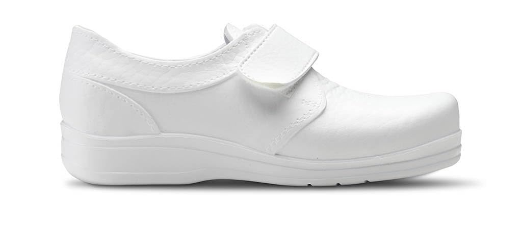 FELIZ CAMINAR - Zapato Sanitario Flotantes con Cierre Ajustable Blanco, 37