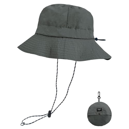 Image of NPQQUAN Sun Bucket Hats for Woman Men Lightweight Sun Hat Packable Foldable Waterproof Beach Hiking Hat