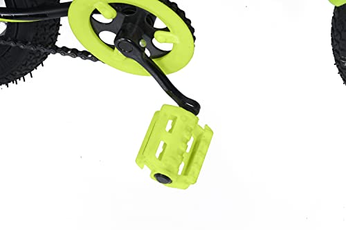 Image of NORMAN JR, Designed in Scandinavia EU Kids Bike Bicycle for Toddlers and Kids 16 Inch Fully Adjustable with Back Seat & Support for Boys and Girls Cycle for 5 to 8 Years, Leaf Green