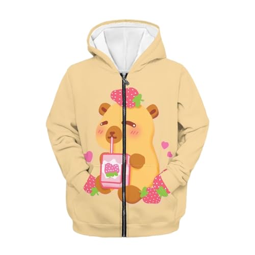 Zip Up Hoodies Kids Long Sleeve Jackets with Pockets Athletic Sport Hooded Sweatshirts for 6-16 Years,S-XL Size2