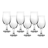 Conjunto de 6 Taças para Cerveja Draft em Vidro, 380ml, Transparente, Estilo Moderno