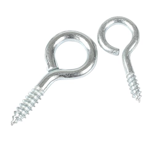 WLIHDB Ganchos De Rosca 20 tornillos autorroscantes de ojo oveja, gancho, pasadores, ojales, tornillo Para Casa(Size3)