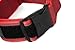 Julius-K9, 100HA-K-R-2015 Color & Gray K9-Halsband mit Haltegriff, Sicherheitsverschluss und Logo, 40 mm*38-53 cm, verstellbar, rot-grau