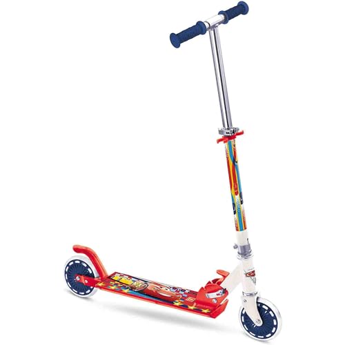 Mondo Toys - Scooter CARS - Trottinette 2 roues pliable en aluminium avec plateau extra grip et guidon réglable enfant / fille - 18100