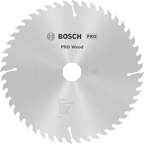 Bosch 1x Lame de scie circulaire PRO Wood pour scies circulaires portatives filaires (pour Bois résineux, Bois dur, Ø mm, Professional Accessoire Scie circulaire portative)