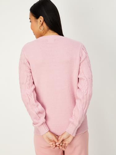 Image of Max Polyester Blend Women Round Neck Sweater