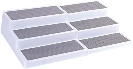 Oizeir 3–Tier Expandable Plastic Spice Rack - Adjustable Length, ...
