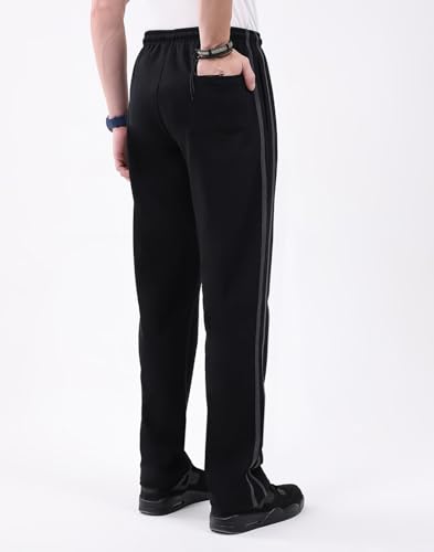 Image of Monte Carlo Men's Regular Fit Solid Track Pants | Drawstring Closure | Side Pocket Sports Lower | Comfortable & Stylish Lower for Men's