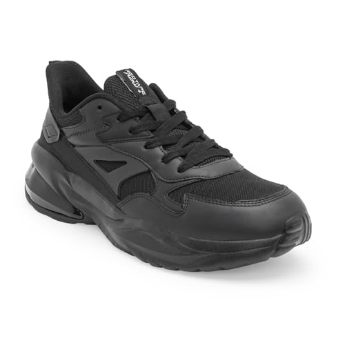 Image of Red Tape Men's Sneakers Black Round Toe Lace-Up Comfort Grip
