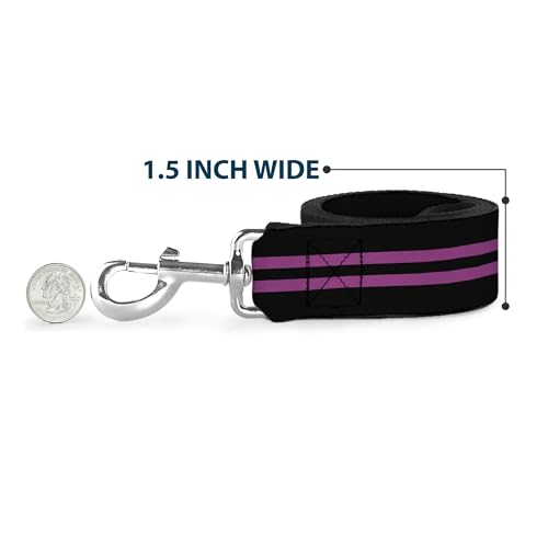 Laisse pour chien robuste à rayures noir et rose pour éviter les fuites - 7