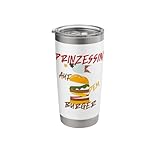 Princess on the Burger Fairy Tale Funny Fast Food Stainless Steel Insulated Tumbler