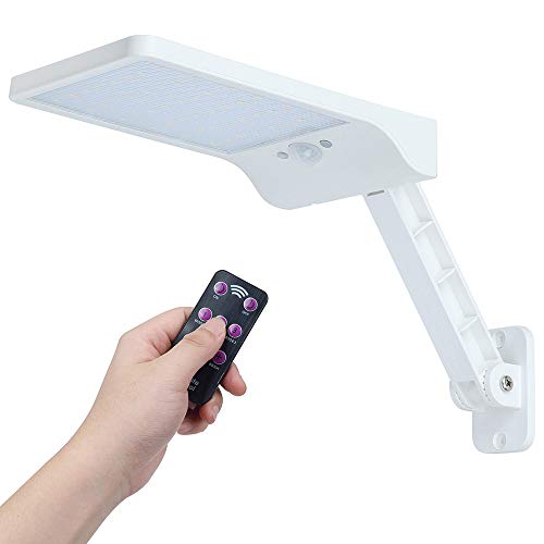 TOPmontain Refletor Luminária Solar,48 LED Luz Solar com Controle Remoto 3 Modos PIR Motion Sensor I