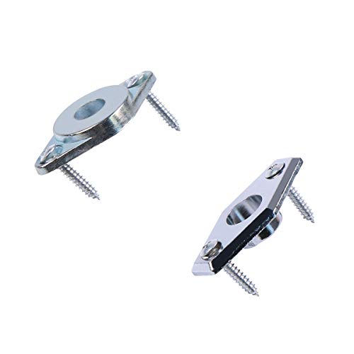 Garage Door Lock Dummy T Handle Assembly Non-Locking Door Hardware Kit (Without Keys) Chrome Plated