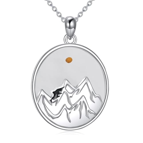 Pendentif montagne argent 925 bijou nature idéal pour la randonnée