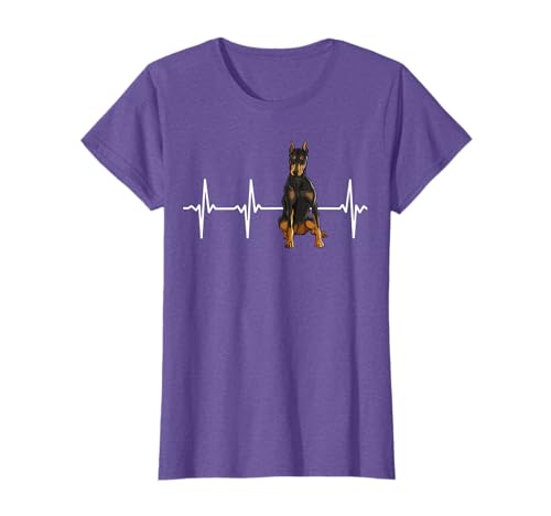 Image of Doberman Pinscher Heartbeat Dog Lover T-Shirt
