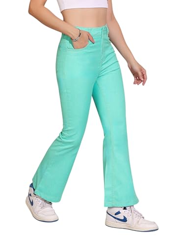Image of Dolce Crudo Boot Cut High Rise Cropped Jeans for Women