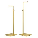 YIFU DISPLAY Purse Display Stand - 2 Pack Polished Gold Counter Adjustable Height Handbag Display...