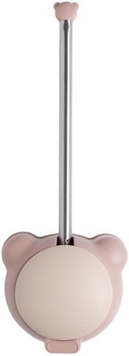 Toilet Brush Holder Toilet Brush Holder Household Wall-mounted Toilet Bowl Brush Bathroom Long Handle Cleaning Brush with Base 360° No Dead Angle Toilet Cleaning Brushs Toilet Brush Holders(Gris)