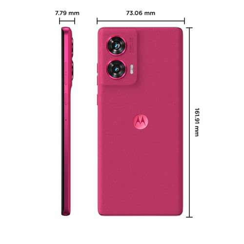 Smartphone Motorola Edge 50 Fusion 5G - 256GB 8GB RAM + 8GB RAM Boost 50MP Sony AI Camera IP68 NFC Pink - Vegan Suede glide