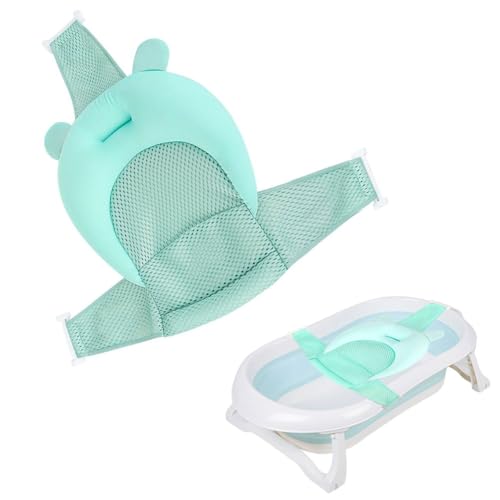 Image of Baby Bath Seat Support Net Soft Infant Bathing Seat Support Mat Suspension Shower Pad Adjustable Non-Slip Newborn Bathtub Sling Mat Baby Sink Bather Tub Shower Net Bathtub Sit Up Mesh 0-6 Month
