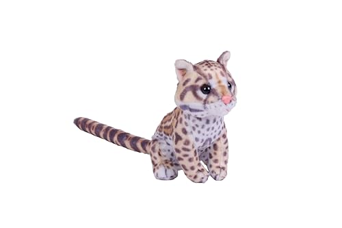 WILD REPUBLIC Rainforest Ocelote, Peluche, 15 cm, Juguete de Peluche, Relleno de Botellas de Agua Recicladas Hiladas