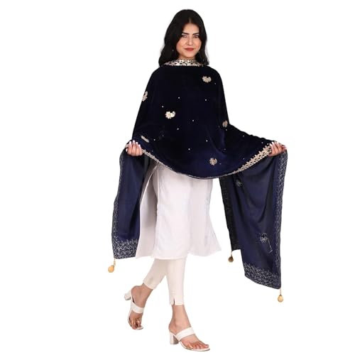 Women's Velvet Gota Patti Broad Border Dupatta2