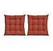 GREATOYAR Cojines para Silla y Asiento, Decoración de Asiento de Jardín Casa Terraza, Cojín Decorativo con Correas de Sujeción, 9 Pespuntes, Fabricado en España, 40 x 40 x 3.5cm, Pack 2, Rojo Ladrillo