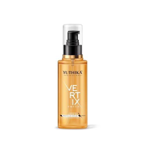 Image of Yuthika Professional Vertix Revitalize Hair Serum 100ml with Linseed & Argan Oil for Dry, Frizzy, Curly & Wavy Hair for Women & Men