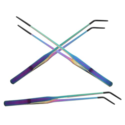 TOGEVAL 3 Pinzas para Alimentación De Mascotas Herramientas para Alimentación De Reptiles Suministros para Reptiles Productos Pinzas para Comida De Acero