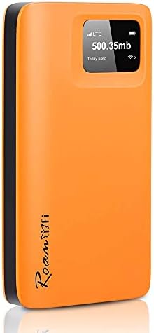 RoamWiFi 4G LTE WiFi Mobile Hotspot Router，Worldwide WiFi Portable High Speed WiFi Hotspot with US 10GB & Global 1GB Data 30Day,No SIM Card Needed,Pocket WiFi for Travel in 160+ Countries