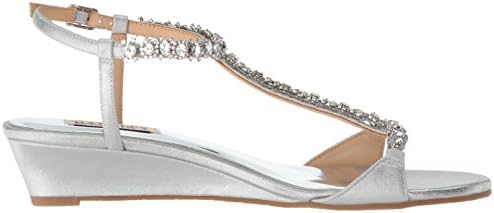 Badgley Mischka Women's Yadira Wedge Sandal, Silver, 10 M US | Image 5