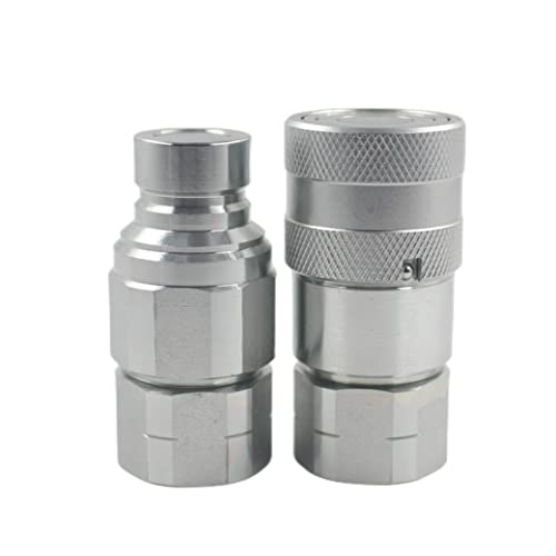 3/4'' SAE-12 UNF1-1/16 Skid Steer Flat Face Hydraulic Quick Connect Coupling/Coupler, 1/2 Body W/Dust Cap