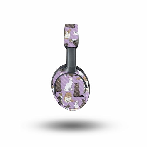 Image of MightySkins Carbon Fiber Skin Compatible with Bose QuietComfort Ultra - Cat Chaos | Protective, Durable Textured Carbon Fiber Finish | Easy to Apply, Remove, and Change Style